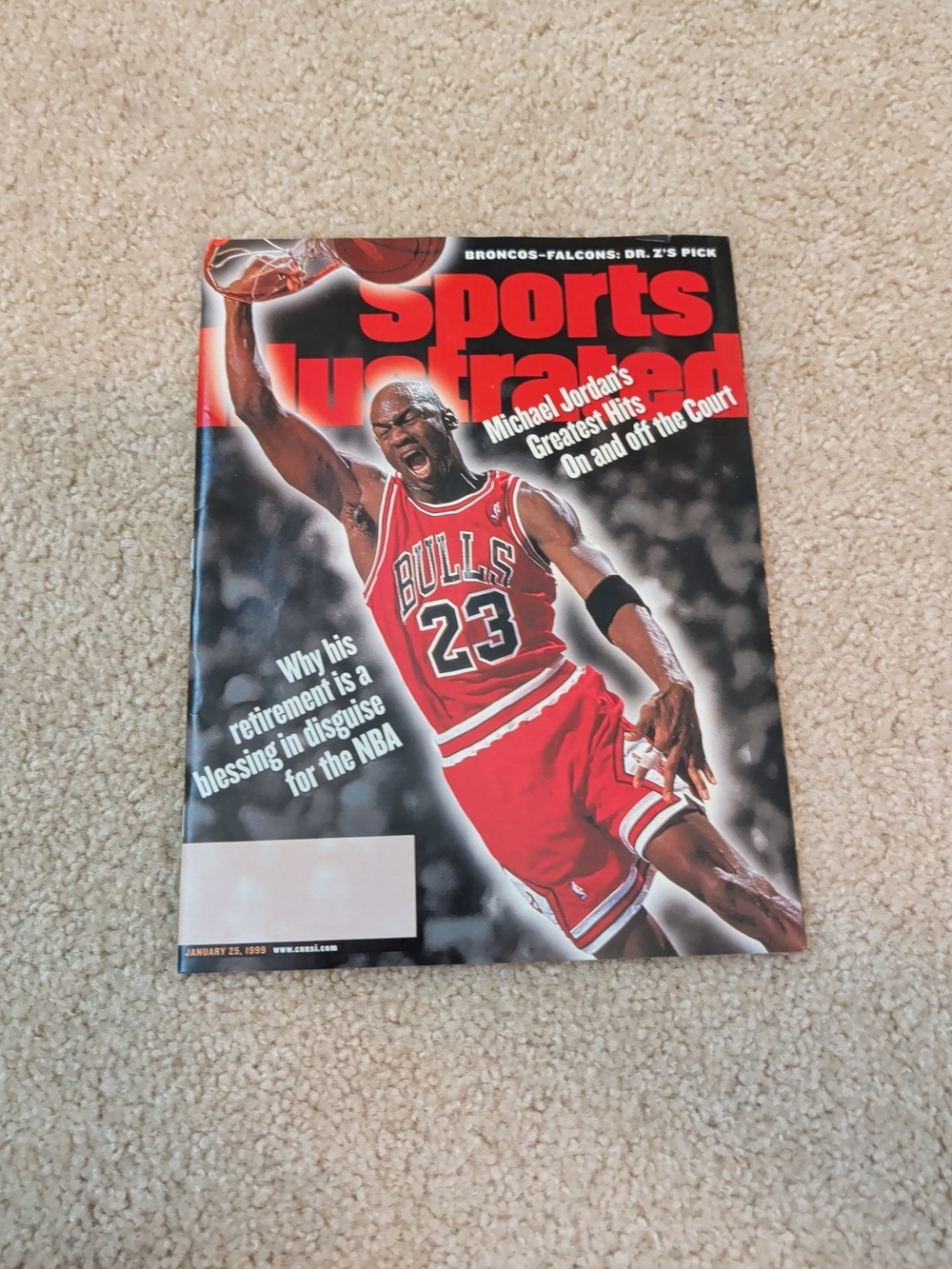 Sports Illustrated Red & Black Michael Jordan Magazine January 1999